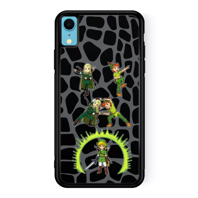 Estojo iPhone XR Paródia Zelda Link e Legolas
