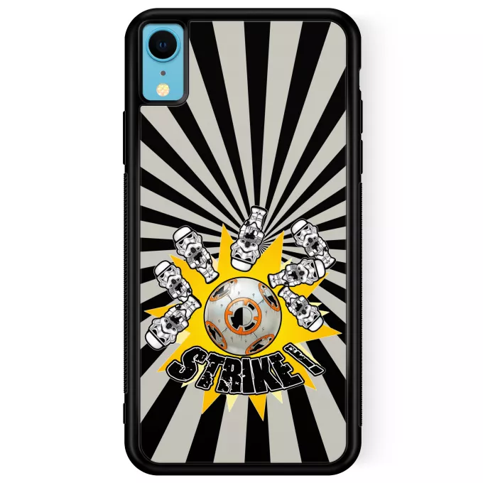 Funda para iPhone XR Parodia Star Wars BB-8 y de los Stomtroopers