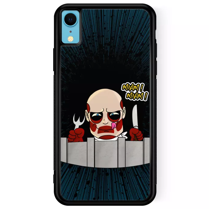 Fodral för iPhone XR Parodi Attack on Titan Den kolossala Titan