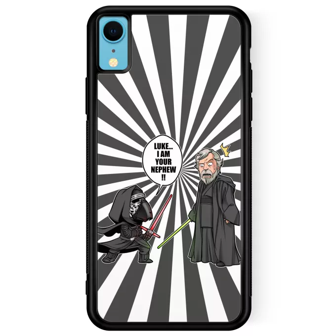 iPhone XR Phone Case Parody of Star Wars Kylo Ren And Luke Skywalker