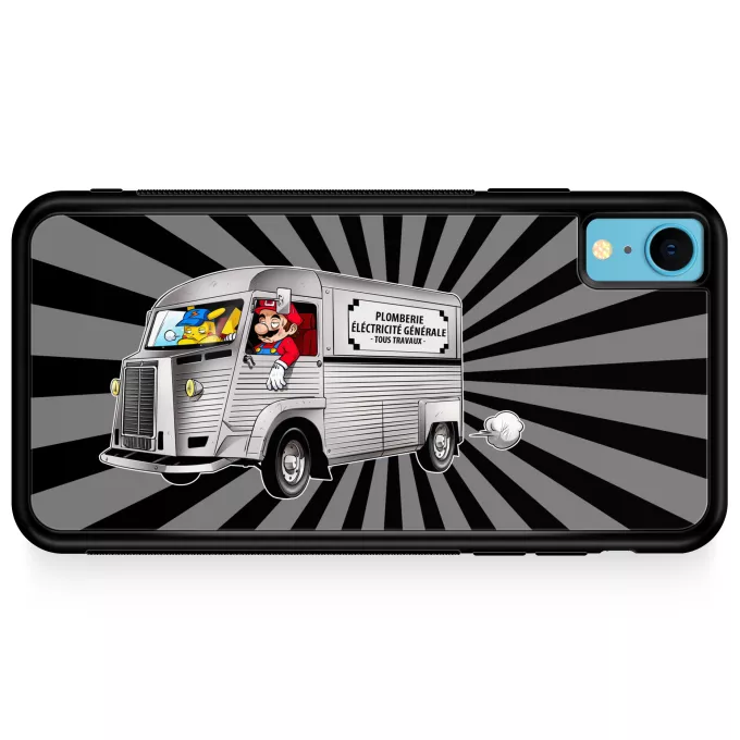 Coque pour téléphone portable iPhone XR Parodie Pokémon Une reconversion réussie... :) - Pikachu, Mario