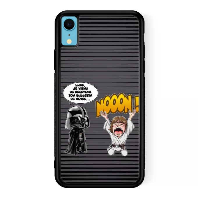 Coque pour téléphone portable iPhone XR Parodie Star Wars Luke Life Episode I : Un père qui craint :) - Luke Skywalker, Dark Vador