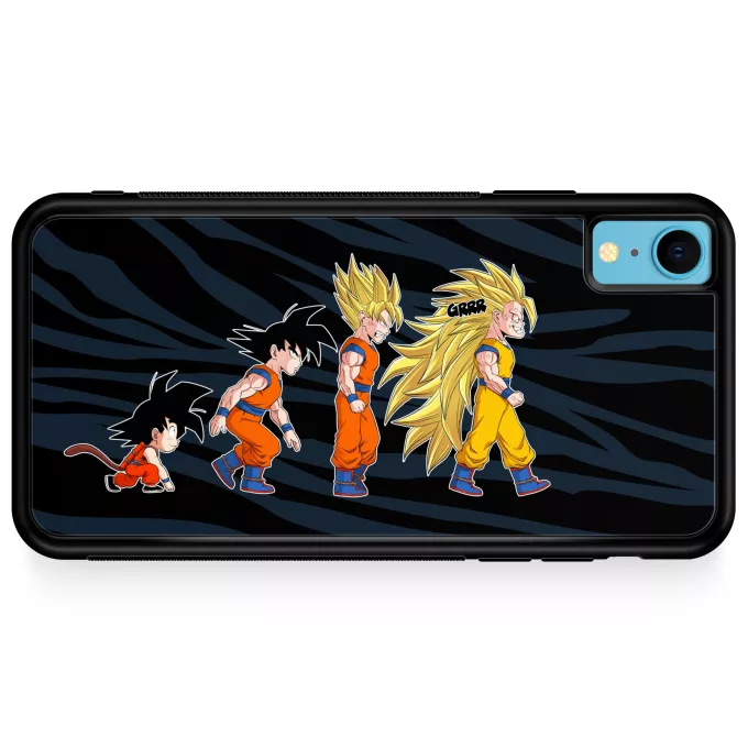 Estojo iPhone XR Paródia Dragon Ball Z - DBZ Son Goku - A Teoria da Evolução Saiyajin
