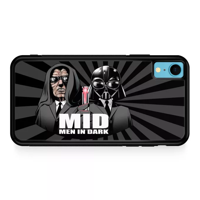 Estojo iPhone XR Paródia Guerra das Estrelas Darth Vader e Palpatine X MIB: Homens de Negro