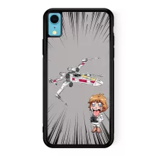 Cartoon SD Luke Skywalker Smartphone hoesje “Cartoon SD Luke Skywalker en X-Wing Mini Drone” – Star Wars parodie