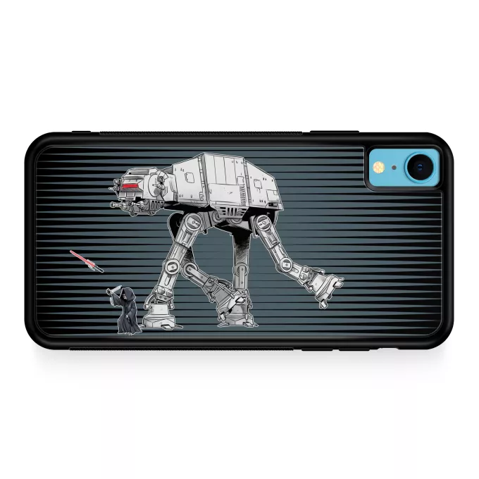 Custodia per iPhone XR Paoridia Star Wars Palpatine aka Darth Sidious e il suo AT-AT cane robot