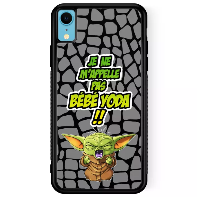 Coque pour téléphone portable iPhone XR Parodie Star Wars Un cri du coeur et avec force ! - Grogu, Bébé Yoda, Baby Yoda