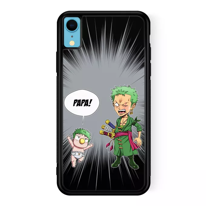 Coque pour téléphone portable iPhone XR Parodie One Piece Un fiston démoniaque !! - Zorro Roronoa, Baby Beel