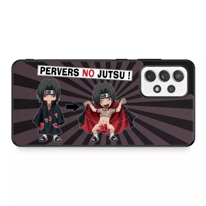 Coque pour téléphone portable Samsung Galaxy A52 Parodie Naruto Pervers no Jutsu - Itachi Uchiwa membre de l'Akatsuki
