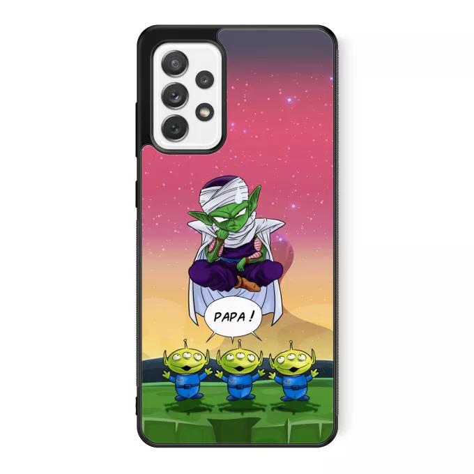 Coque pour téléphone portable Samsung Galaxy A52 Parodie Dragon Ball Z - DBZ Papa !! - Piccolo aka Satan Petit Coeur, les Aliens