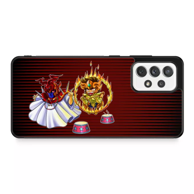 Hoesje voor Samsung Galaxy A52 Parodie Saint Seiya Pegasus Seiya, Aiolia Leo en Grote Paus