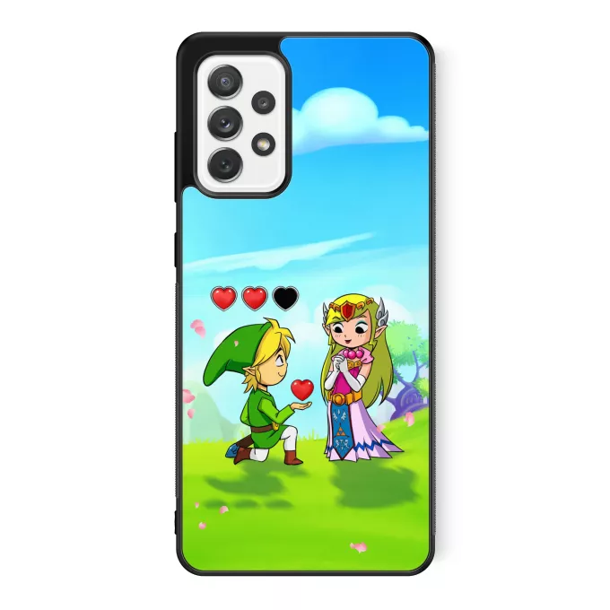 Estojo Samsung Galaxy A52 Paródia Zelda Link e PrincesaZelda