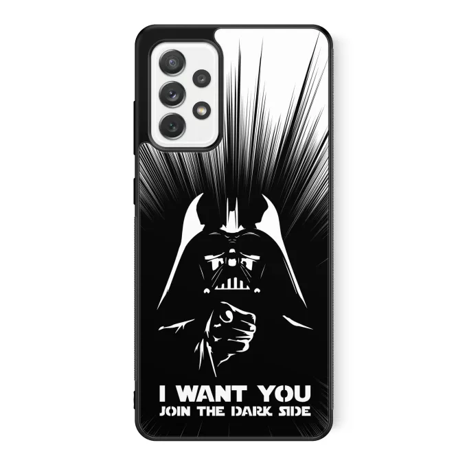 Fodral för Samsung Galaxy A52 Parodi Stjärnornas krig Darth Vader och Uncle Sam