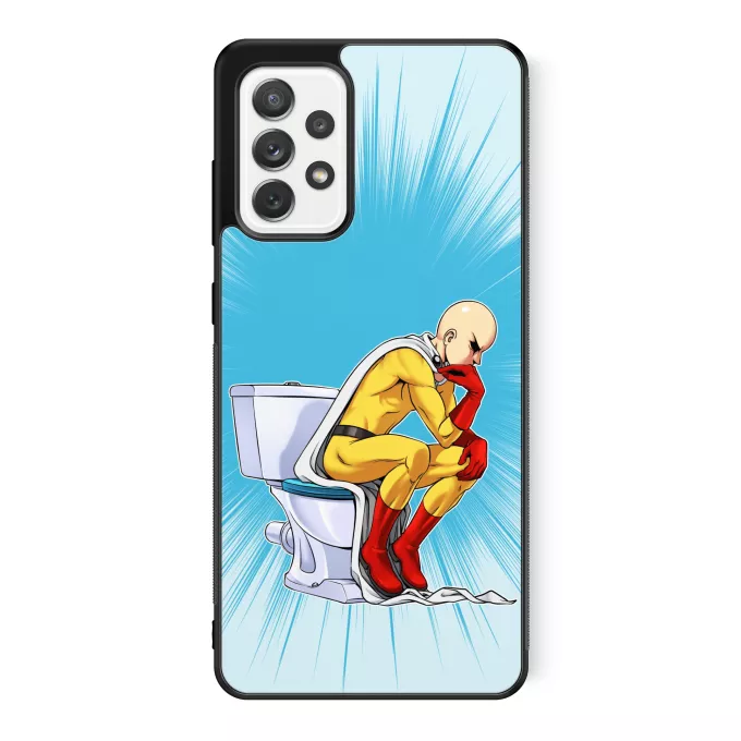 Funda para Samsung Galaxy A52 Parodia One-Punch Man Saitama El pensador