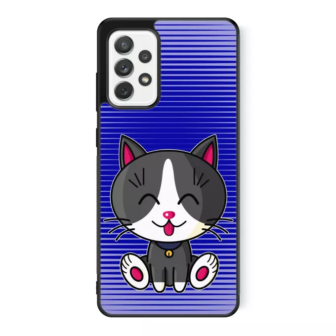 Coque pour téléphone portable Samsung Galaxy A52 Parodie Kawaii Baby Cats Kawaii Baby Cat (blanc et gris)