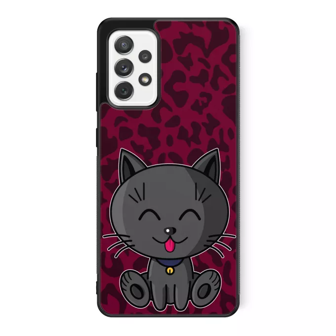 Coque pour téléphone portable Samsung Galaxy A52 Parodie Kawaii Baby Cats Kawaii Baby Cat (Bleu)