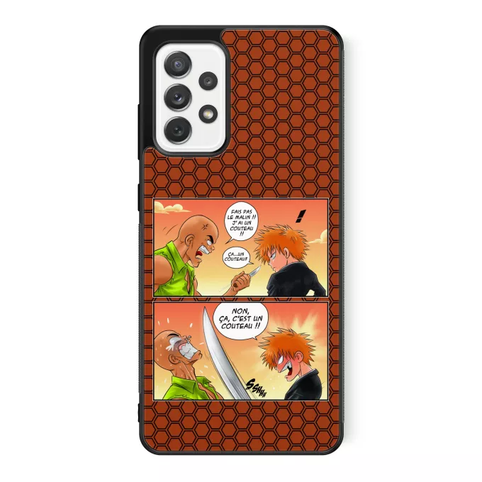 Coque pour téléphone portable Samsung Galaxy A52 Parodie Bleach Non, ça c'est un couteau ! - Ichigo Kurosaki