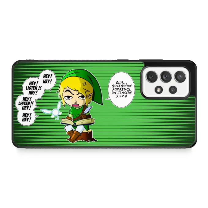 Coque pour téléphone portable Samsung Galaxy A52 Parodie Zelda Une fée pratique mais agaçante... - Link, la Fée Navi