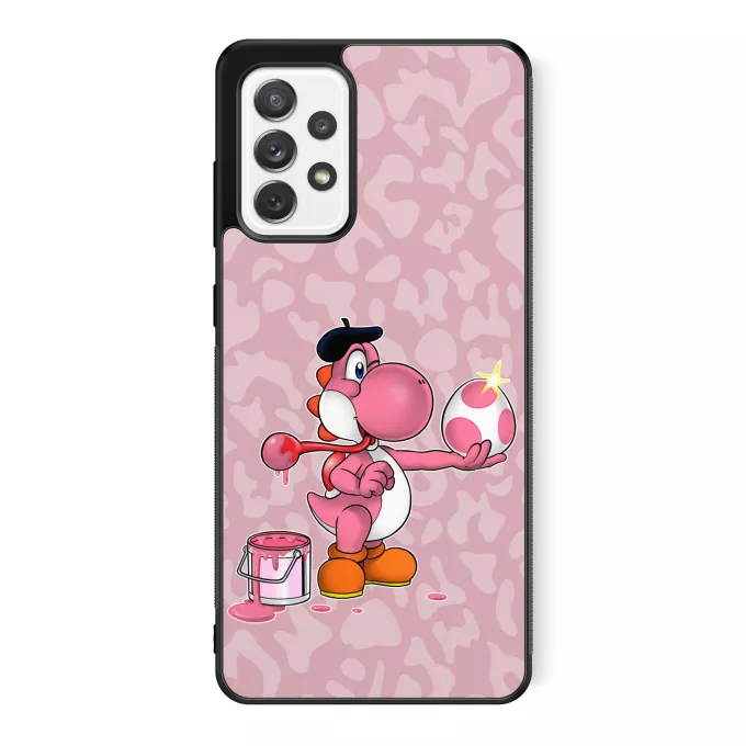 Custodia per Samsung Galaxy A52 Paoridia Yoshi Yoshi rosa