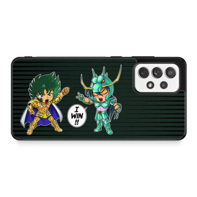 Hoesje voor Samsung Galaxy A52 Parodie Saint Seiya Capricorn Shura en Dragon Shiryu