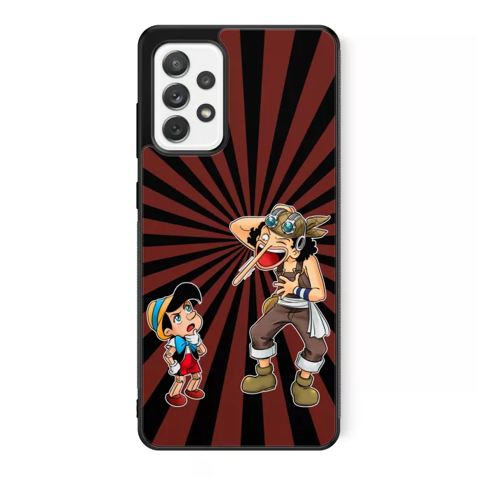 Samsung Galaxy A52 Handyhülle Parodie auf One Piece Lysop und Pinocchio - Piniocchio