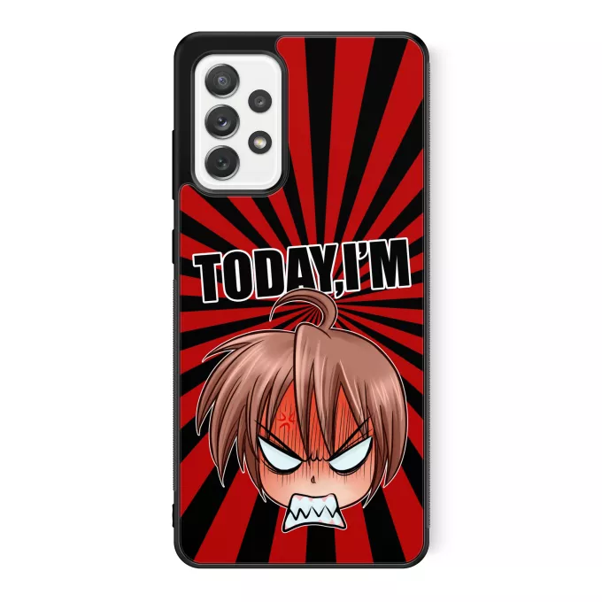 Coque pour téléphone portable Samsung Galaxy A52 Parodie Today I am Today I am trop vénère - Manga Style - Humeur