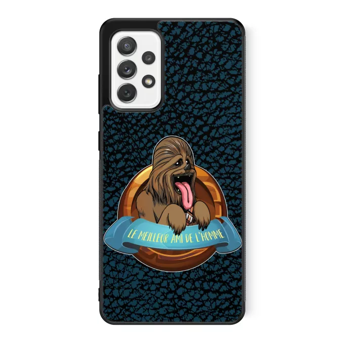 Coque pour téléphone portable Samsung Galaxy A52 Parodie Star Wars Le Meilleur Ami de l'Homme... - Chewbacca