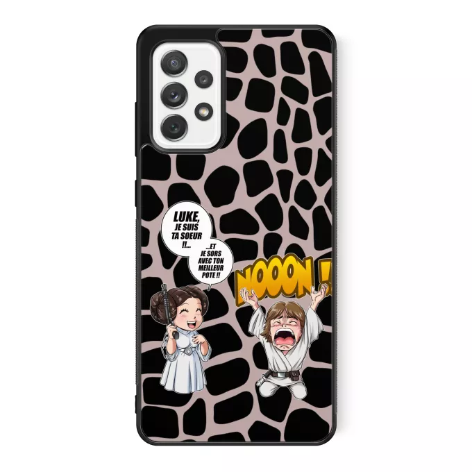 Coque pour téléphone portable Samsung Galaxy A52 Parodie Star Wars Luke Life Episode II : Une soeur indigne :) - Leila Skywalker