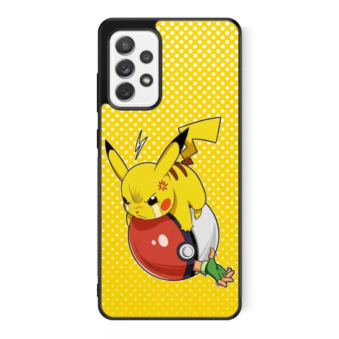 Estojo Samsung Galaxy A52 Paródia Pokémon Ash Ketchum e Pikachu
