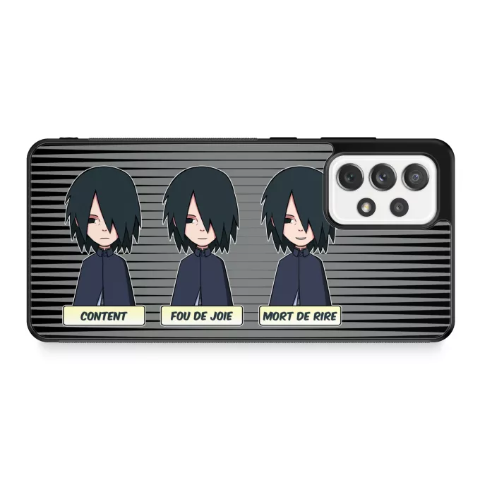 Coque pour téléphone portable Samsung Galaxy A52 Parodie Naruto Toujours aussi expressif... - Sasuke Uchiwa