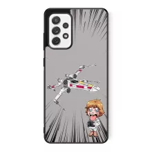 Cartoon SD Luke Skywalker Smartphone hoesje “Cartoon SD Luke Skywalker en X-Wing Mini Drone” – Star Wars parodie