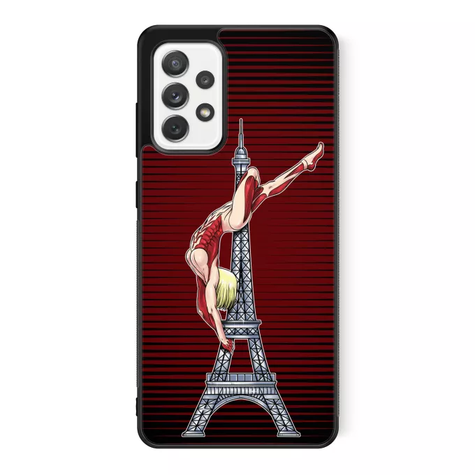 Custodia per Samsung Galaxy A52 Paoridia L'attacco dei giganti Annie Leonhart e la Torre Eiffel
