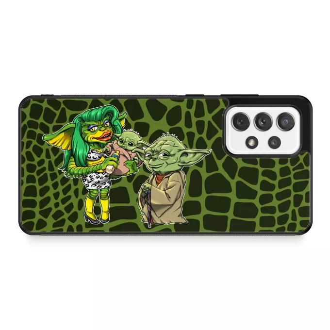 Fodral för Samsung Galaxy A52 Parodi Stjärnornas krig Yoda, baby Yoda och Greta Gremlin