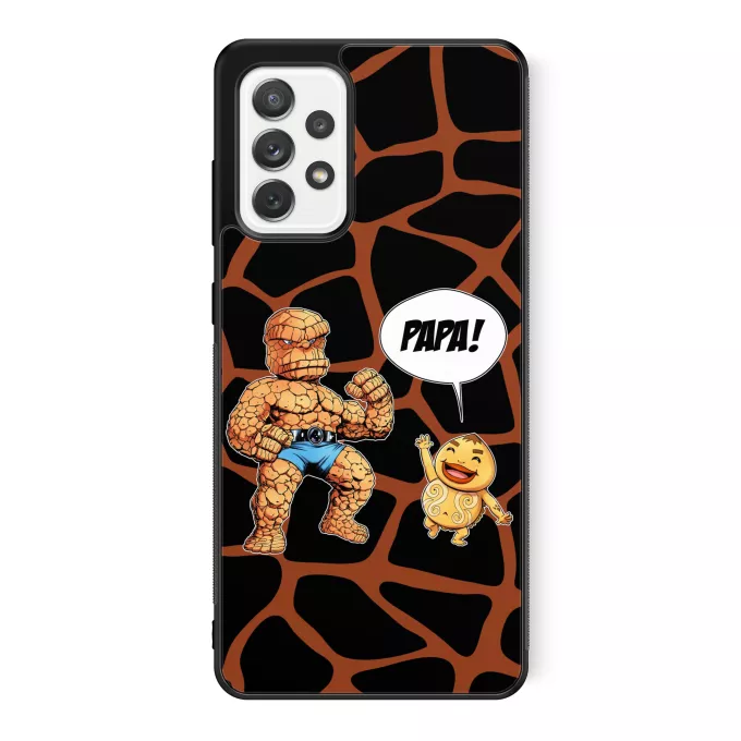 Coque pour téléphone portable Samsung Galaxy A52 Parodie Zelda Un papa solide comme un roc ! - La Chose des 4 Fantastiques et un Goron