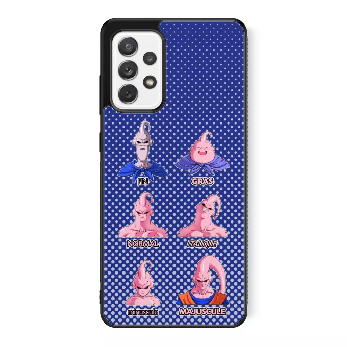 Coque pour téléphone portable Samsung Galaxy A52 Parodie Dragon Ball Z - DBZ Un sacré caractères... - Boubou aka Majin Bou aka Super Bou aka Bouhan