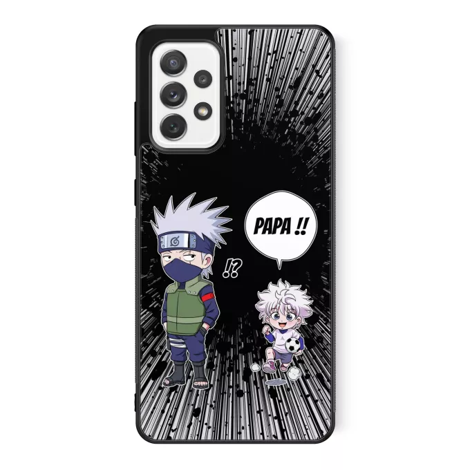Coque pour téléphone portable Samsung Galaxy A52 Parodie Naruto Papa Ninja ! - Kakashi, Kirua