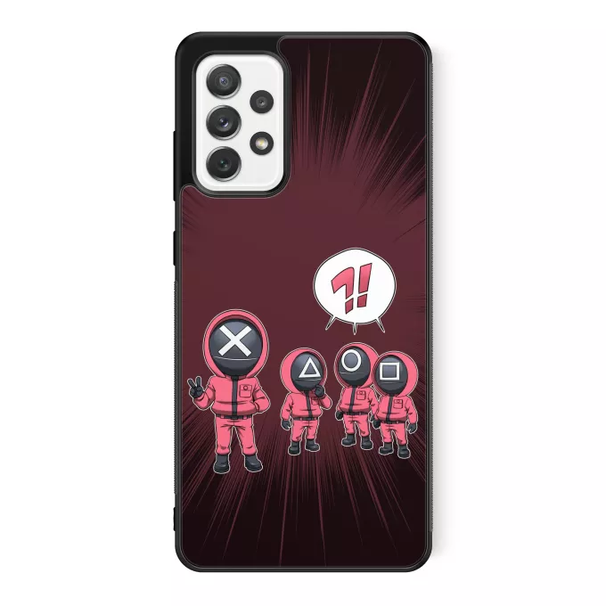 Coque pour téléphone portable Samsung Galaxy A52 Parodie Squid Game Squid Gamer - Squid Game Pink Soldiers