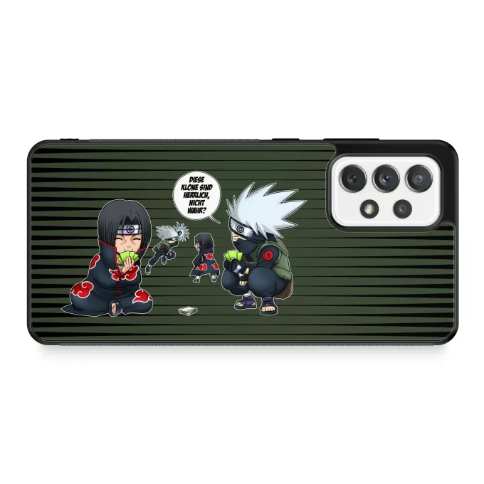 Samsung Galaxy A52 Handyhülle Parodie auf Naruto Kakashi Hatake und Itachi Uchiwa