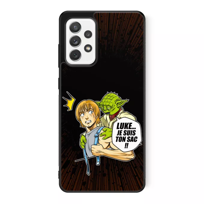 Coque pour téléphone portable Samsung Galaxy A52 Parodie Star Wars Luke... Je suis ton sac !! - Yoda, Luke Skywalker