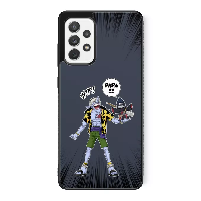 Coque pour téléphone portable Samsung Galaxy A52 Parodie Naruto Papa... WTF !! - Arlong, Kisame