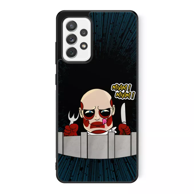 Fodral för Samsung Galaxy A52 Parodi Attack on Titan Den kolossala Titan