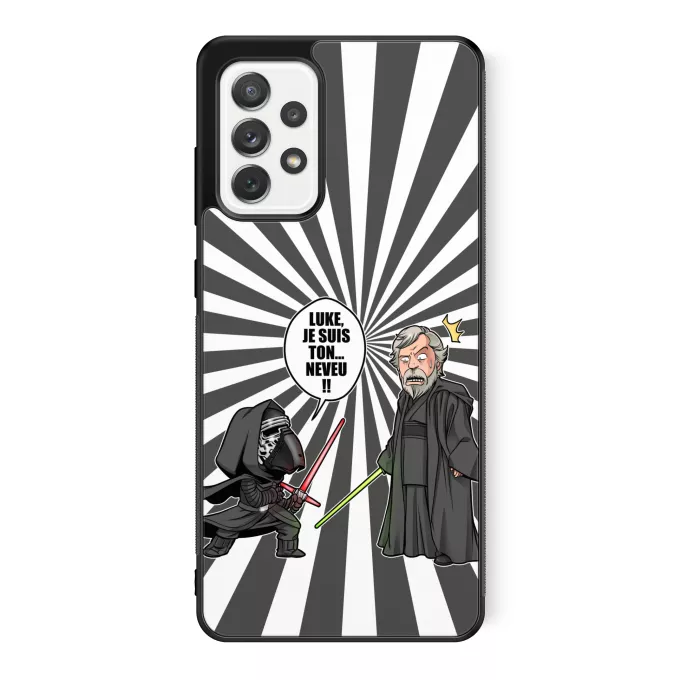 Coque pour téléphone portable Samsung Galaxy A52 Parodie Star Wars Luke, je suis ton... ;) - Kylo Ren Vs Luke Skywalker