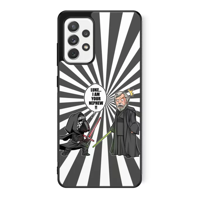 Samsung Galaxy A52 Phone Case Parody of Star Wars Kylo Ren And Luke Skywalker