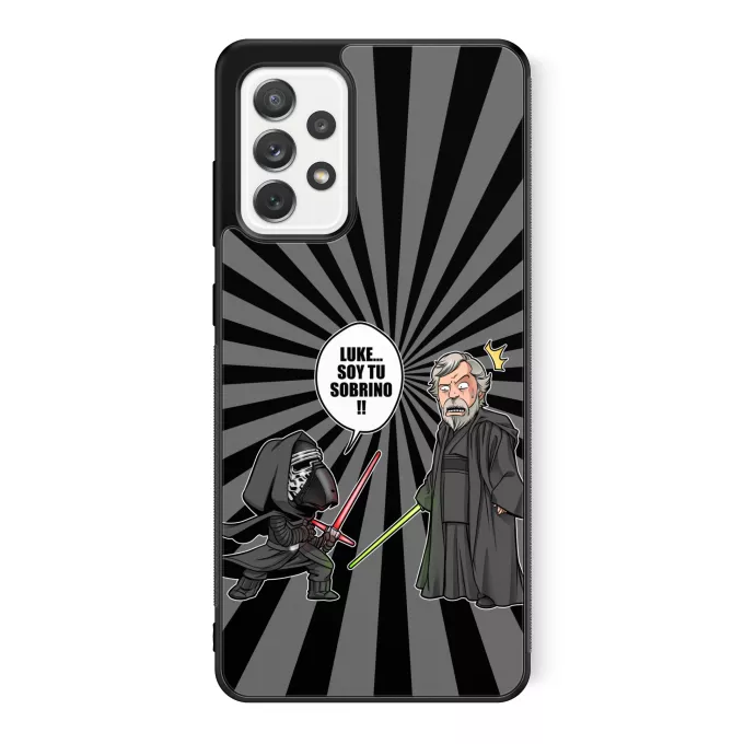 Funda para Samsung Galaxy A52 Parodia Star Wars Luke Skywalker y Kylo Ren