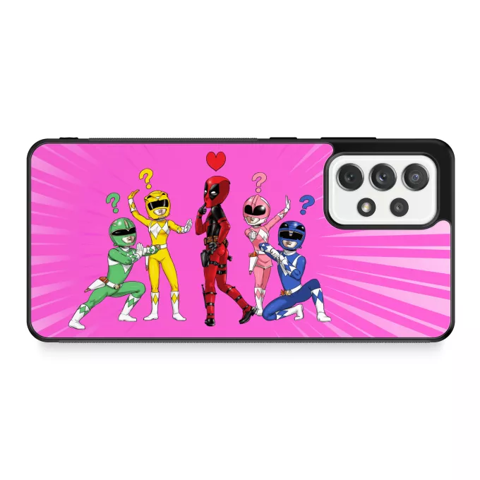 Estojo Samsung Galaxy A52 Paródia Deadpool Deadpool e Power Rangers