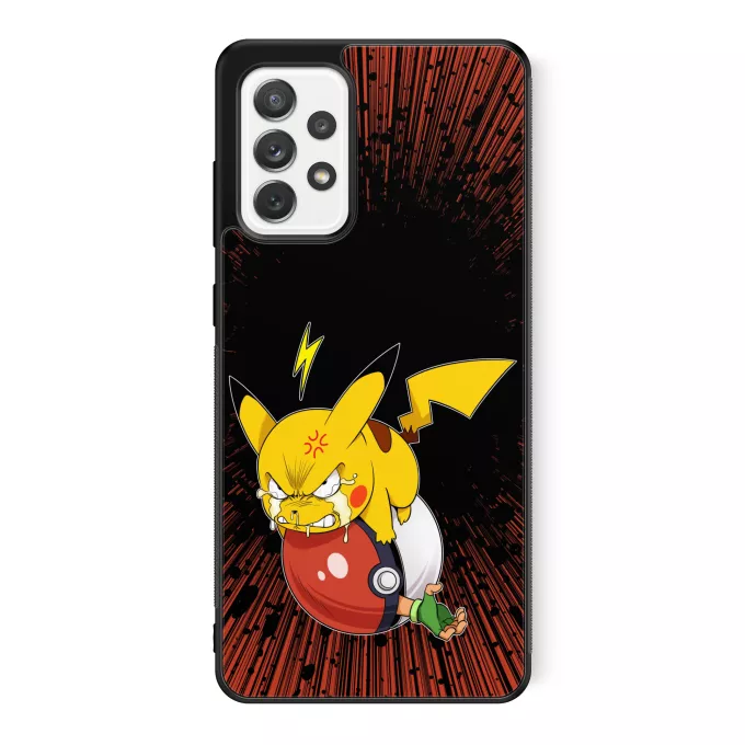 Estojo Samsung Galaxy A52 Paródia Pokémon Pikachu e Ash Ketchum