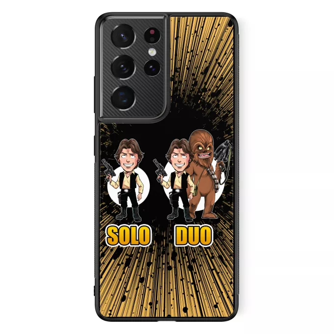 Samsung Galaxy S21 Ultra Handyhülle Parodie auf Star Wars Han Solo und Chewbacca