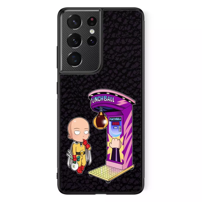 Fodral för Samsung Galaxy S21 Ultra Parodi One-Punch Man Saitama
