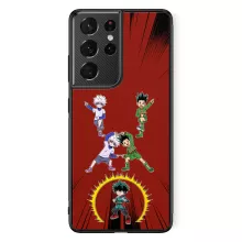 Samsung Galaxy S21 Ultra mobiltelefonsskydd (Svart) - My Hero Academia parodi - Gon, Killua och Deku (Izuku Midoriya) - Gon, Killua och Deku (Izuku Midoriya) (Tryckt i Frankrike)