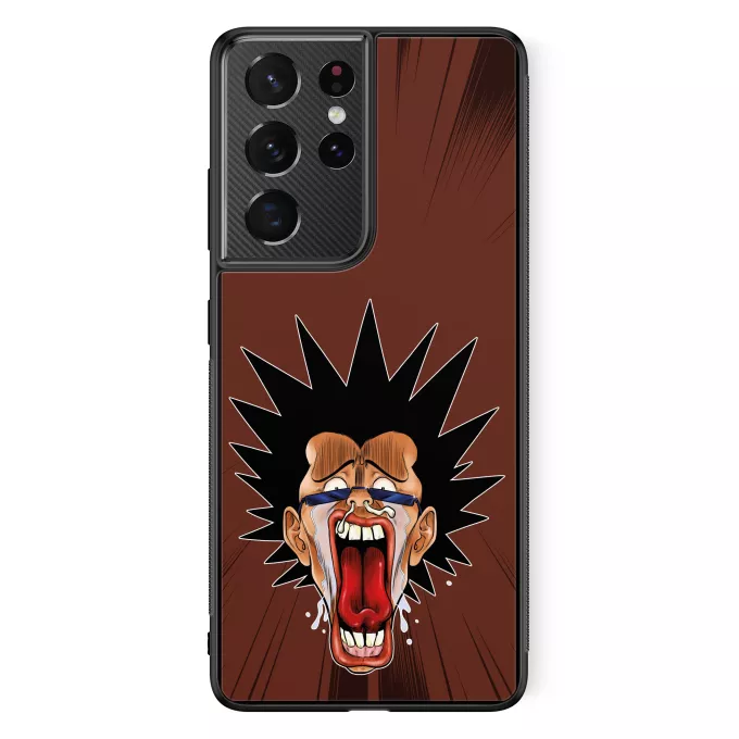 Coque pour téléphone portable Samsung Galaxy S21 Ultra Parodie Manga Design Grimaces Baka - Les Rois de la Grimace Vol.4
